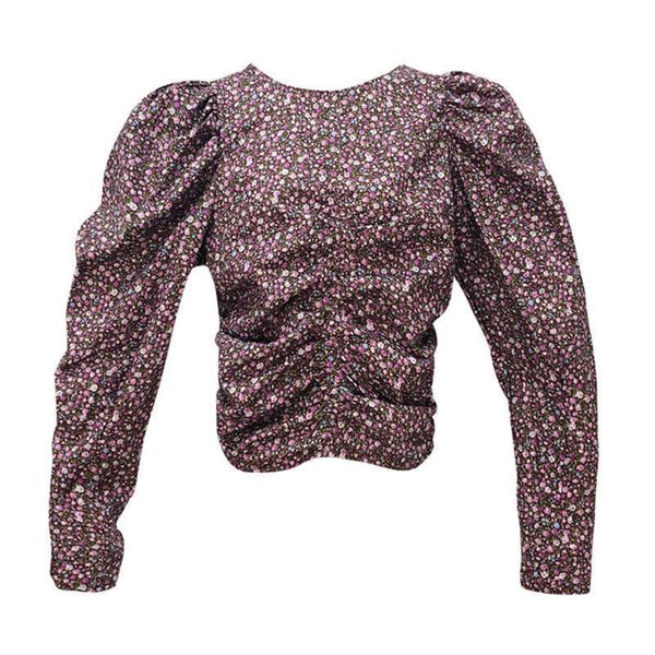 perhaps u women shirt blouse o neck long sleeve puff floral print b0436 210529, White
perhaps u women shirt blouse o neck long sleeve puff floral print b0436 210529, White