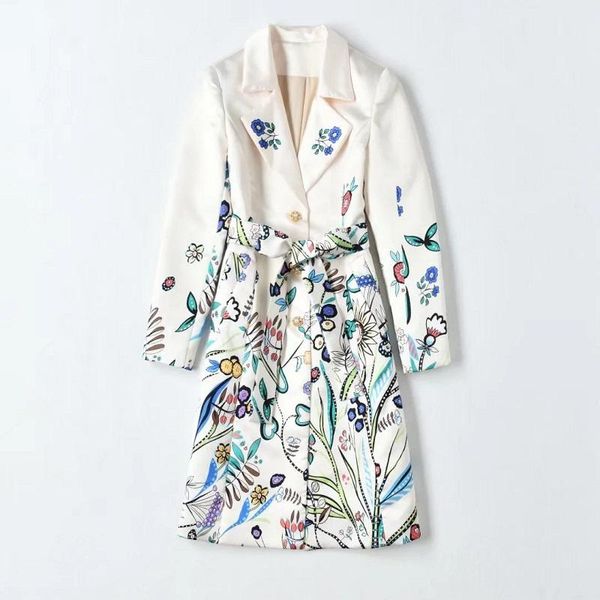 women's trench coats long coat 2021 autumn winter casual windbreaker women elegant floral print belted white black overcoats, Tan;black
women's trench coats long coat 2021 autumn winter casual windbreaker women elegant floral print belted white black overcoats, Tan;black