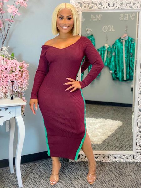 echoine ribbed knit midi dress side green triped patchwork v-neck skinny split party club bodycon dresses vintage vestidos casual, Black;gray
echoine ribbed knit midi dress side green triped patchwork v-neck skinny split party club bodycon dresses vintage vestidos casual, Black;gray