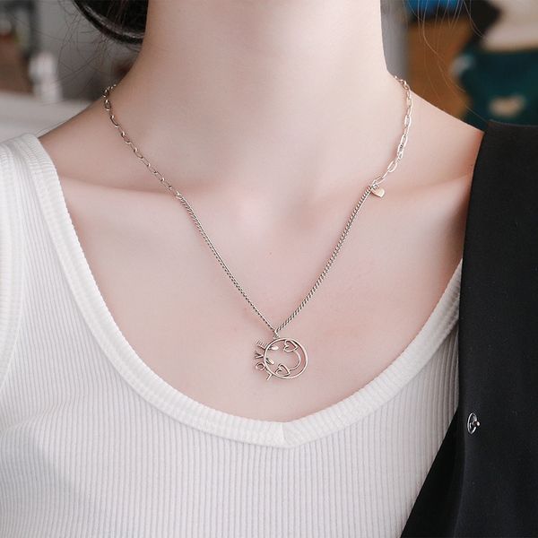 chaosheng s925 sterling silver hollow out letter love round brand necklace ins hip hop fashion clavicle chain necklace female
chaosheng s925 sterling silver hollow out letter love round brand necklace ins hip hop fashion clavicle chain necklace female