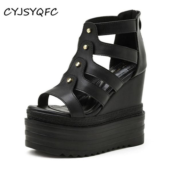 dress shoes cyjsyqfc summer wedges women sandals peep toe thick bottom super high heel platform lady roman gladiator style quality, Black
dress shoes cyjsyqfc summer wedges women sandals peep toe thick bottom super high heel platform lady roman gladiator style quality, Black