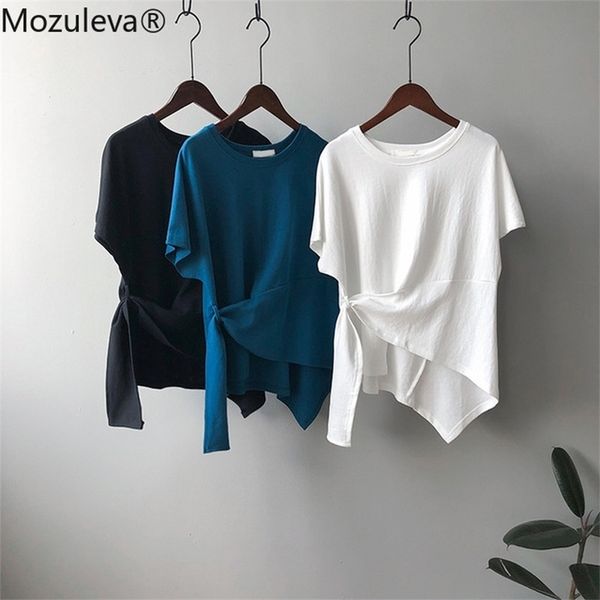 casual o-neck women irregular t-shirt summer short sleeve side straps basic ladiesn tees 100% cotton 210416, White
casual o-neck women irregular t-shirt summer short sleeve side straps basic ladiesn tees 100% cotton 210416, White