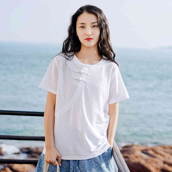 johnature women vintage t-shirts cotton solid color button summer 9 color o-neck short sleeve casual women t-shirts 210521, White
johnature women vintage t-shirts cotton solid color button summer 9 color o-neck short sleeve casual women t-shirts 210521, White