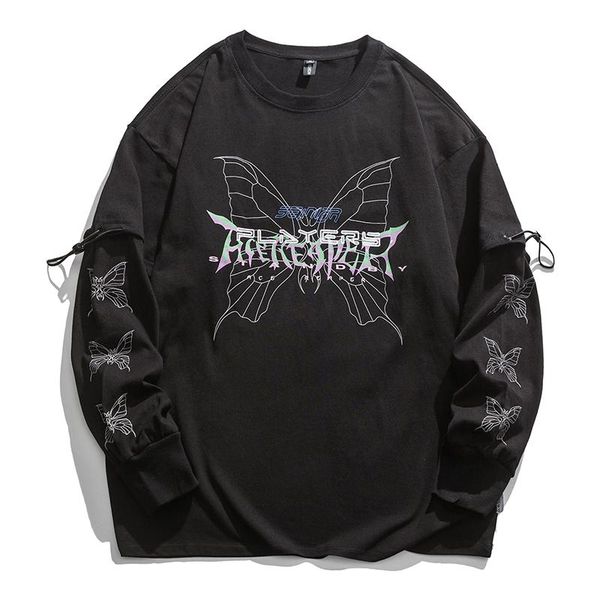 men's t-shirts autumn cotton long sleeve men butterfly printed o-neck loose tees fashion causal street blouse male plus size 5xl, White;black
men's t-shirts autumn cotton long sleeve men butterfly printed o-neck loose tees fashion causal street blouse male plus size 5xl, White;black