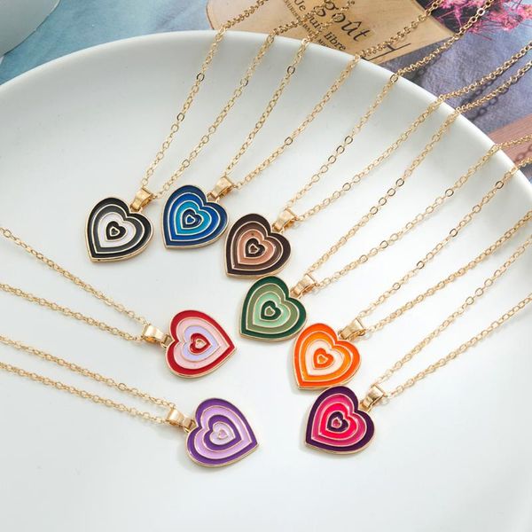 pendant necklaces fnio vintage colorful multilayered heart necklace for women couples lovers fashion gold chain gifts jewelry, Silver
pendant necklaces fnio vintage colorful multilayered heart necklace for women couples lovers fashion gold chain gifts jewelry, Silver
