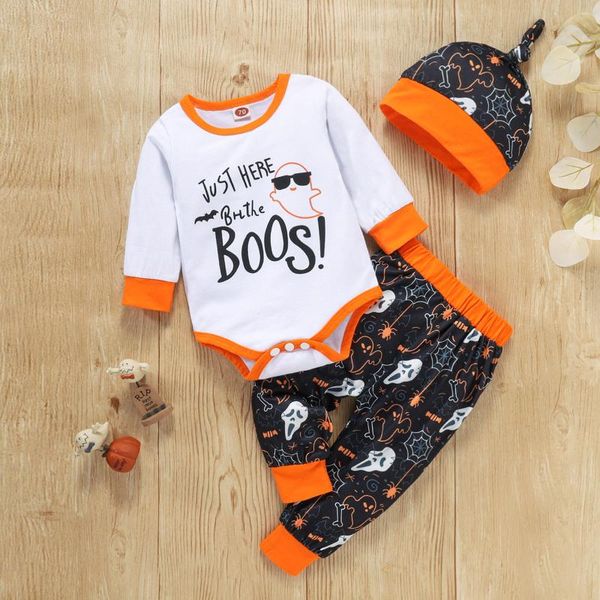 clothing sets halloween infant baby boy girl outfit set long sleeve cartoon letter romper bodysuit+pants hat outfits vestiti neonata 2021, White
clothing sets halloween infant baby boy girl outfit set long sleeve cartoon letter romper bodysuit+pants hat outfits vestiti neonata 2021, White