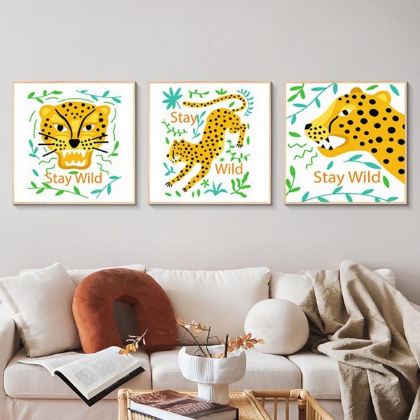paintings leopard green leaves animal cartoon canvas painting art nordic posters and prints wall pictures for living room decor frameless
paintings leopard green leaves animal cartoon canvas painting art nordic posters and prints wall pictures for living room decor frameless
