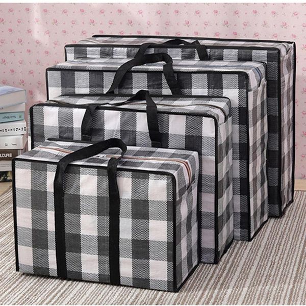 storage bags pp woven material bag camping moving package quilt clothes students dormistory grid simple style
storage bags pp woven material bag camping moving package quilt clothes students dormistory grid simple style