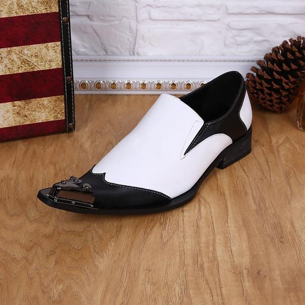 dress shoes christia bella party classic men oxfords derby genuine leather rivet black and white pointed top
dress shoes christia bella party classic men oxfords derby genuine leather rivet black and white pointed top
