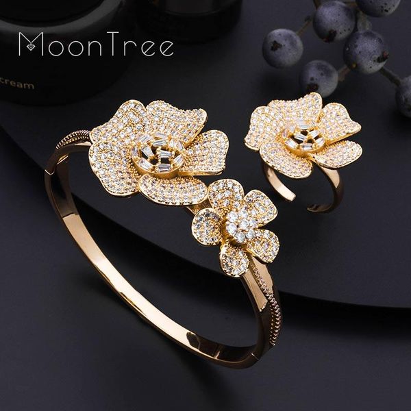 earrings & necklace moontree luxury daisy flower super full micro paved cubic zircon bangle ring set nigerian jewelry for women, Silver
earrings & necklace moontree luxury daisy flower super full micro paved cubic zircon bangle ring set nigerian jewelry for women, Silver