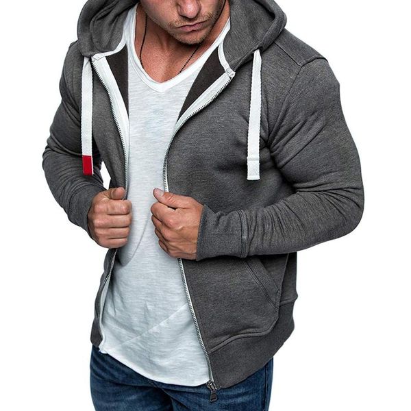 men's jackets casual solid color hooded for men 2021 autumn drawstring hood zipper with pockets fitness casaco, Black;brown
men's jackets casual solid color hooded for men 2021 autumn drawstring hood zipper with pockets fitness casaco, Black;brown