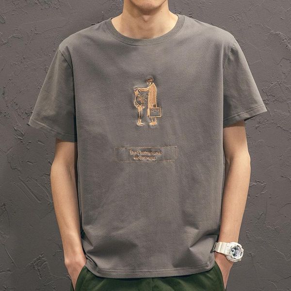 men's t-shirts embroidered t-shirt ins casual o-neck short sleeve tshirt boys fashion tee, White;black
men's t-shirts embroidered t-shirt ins casual o-neck short sleeve tshirt boys fashion tee, White;black
