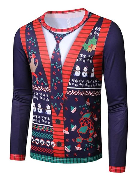 men's christmas 3d printing t-shirt long sleeve fashion rainbow snowman print pattern party streetwear round neck high quality, White;black
men's christmas 3d printing t-shirt long sleeve fashion rainbow snowman print pattern party streetwear round neck high quality, White;black