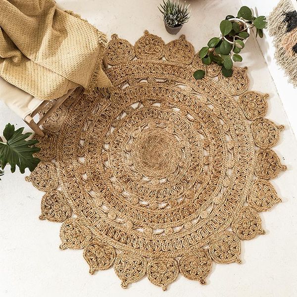 carpets 100% natural jute rug hand braided round circle area flower shape carpet living room bedroom dining indoor boho 4ft
carpets 100% natural jute rug hand braided round circle area flower shape carpet living room bedroom dining indoor boho 4ft