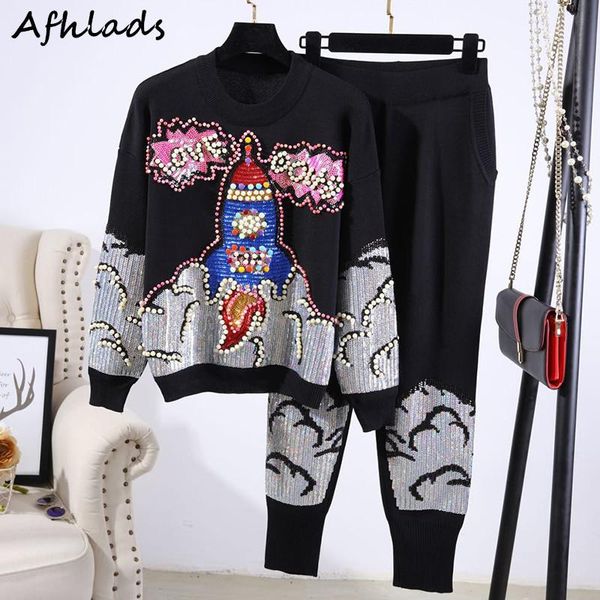 two piece dress 2021 autumn embroidery vintage fashion two-piece set women korean clothing knitted sweater + pants casual, White
two piece dress 2021 autumn embroidery vintage fashion two-piece set women korean clothing knitted sweater + pants casual, White