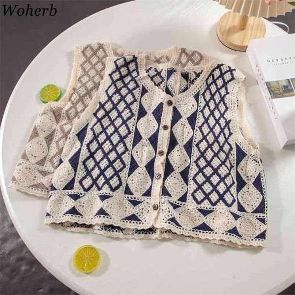 women v-neck vest sleeveless plaid outerwear spring summer vintage tank all-match waistcoat jacket fashion knitted 210519, Black;white
women v-neck vest sleeveless plaid outerwear spring summer vintage tank all-match waistcoat jacket fashion knitted 210519, Black;white