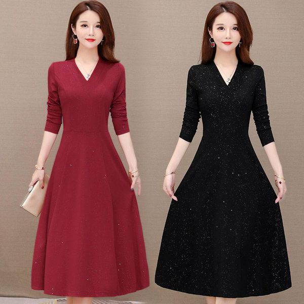 casual dresses 2021elegan plus size 5xl solid color v-neck dress spring women a-line long sleeve club party vestidos, Black;gray
casual dresses 2021elegan plus size 5xl solid color v-neck dress spring women a-line long sleeve club party vestidos, Black;gray