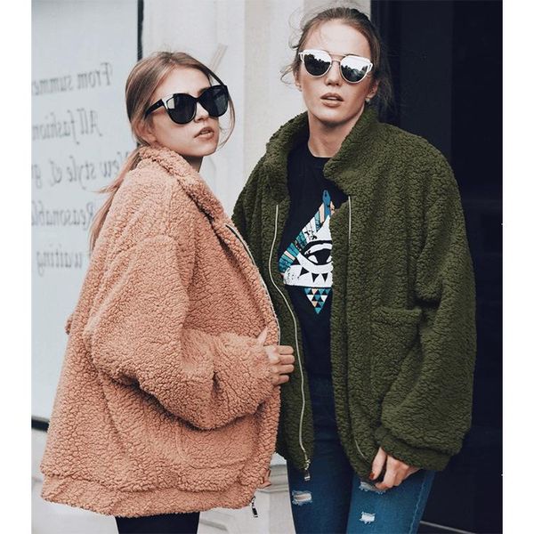 women's fur & faux casual warm shearling coat jacket autumn winter long sleeve lapel fluffy outwear, Black
women's fur & faux casual warm shearling coat jacket autumn winter long sleeve lapel fluffy outwear, Black