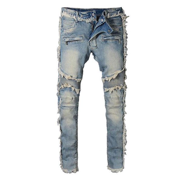 vintage men slim biker jeans pants washed motorcycle denim trousers for male patchwork size 28-40 men's, Blue
vintage men slim biker jeans pants washed motorcycle denim trousers for male patchwork size 28-40 men's, Blue