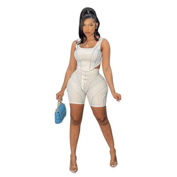 women's tracksuits summer women sets casual two pieces sleeveless crop and high waist short pants solid outfits tracksuit, Gray
women's tracksuits summer women sets casual two pieces sleeveless crop and high waist short pants solid outfits tracksuit, Gray