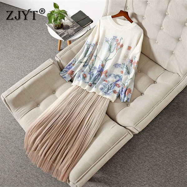 autumn winter women elegant outfits long sleeve pullover loose sweater and skirt suit 2 piece sets 210601, White
autumn winter women elegant outfits long sleeve pullover loose sweater and skirt suit 2 piece sets 210601, White