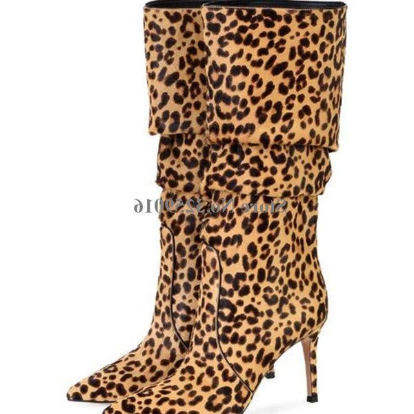boots pointed toe leopard suede leather women fashion thin heel knee high printed long dress shoes, Black
boots pointed toe leopard suede leather women fashion thin heel knee high printed long dress shoes, Black