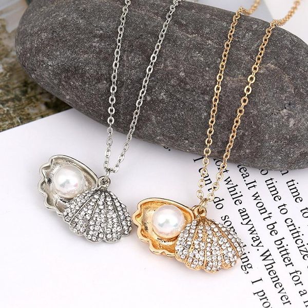 pendant necklaces 2021 shiny crystal pearl exquisite fashion rose gold sector shell necklace women jewelry accessories, Silver
pendant necklaces 2021 shiny crystal pearl exquisite fashion rose gold sector shell necklace women jewelry accessories, Silver