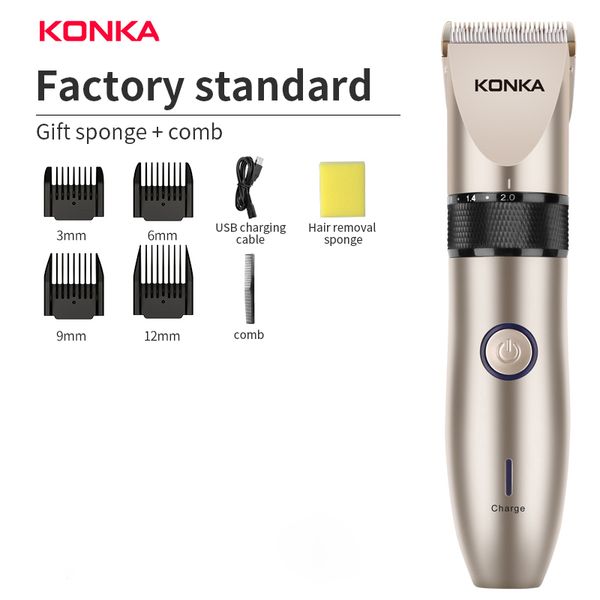 konka electric hair clipper rechargeable breard trimmer cordless shaver trimmer 0mm ceram blade men barber hair cutting machine
konka electric hair clipper rechargeable breard trimmer cordless shaver trimmer 0mm ceram blade men barber hair cutting machine
