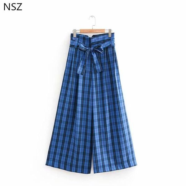 women's pants & capris nsz women plaid wide leg autumn 2021 loose long elegant office ladies trousers, Black;white
women's pants & capris nsz women plaid wide leg autumn 2021 loose long elegant office ladies trousers, Black;white
