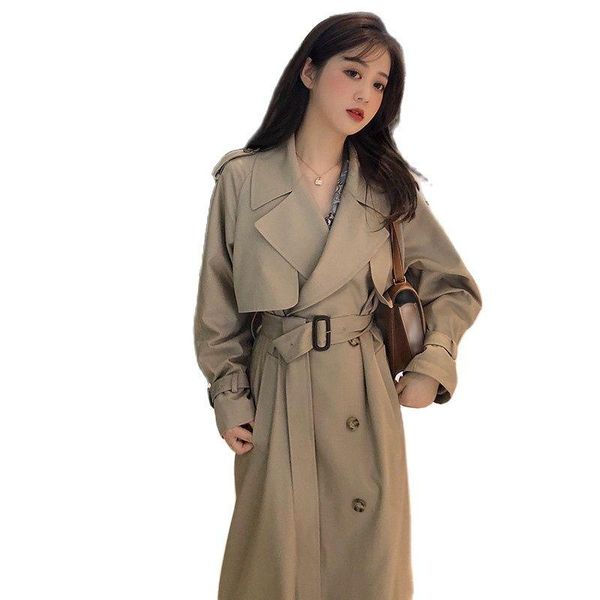 women's trench coats 2021 windbreaker mid-length british style temperament coat spring autumn korean waist overcoats f42, Tan;black
women's trench coats 2021 windbreaker mid-length british style temperament coat spring autumn korean waist overcoats f42, Tan;black