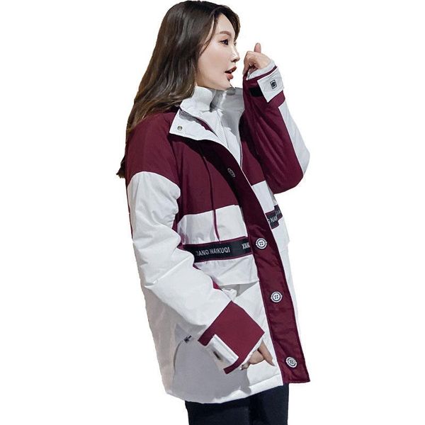 women's down & parkas parker padded coat women jacket 2021 trendy loose plus velvet hooded female winter ladies tooling ok929, Black
women's down & parkas parker padded coat women jacket 2021 trendy loose plus velvet hooded female winter ladies tooling ok929, Black