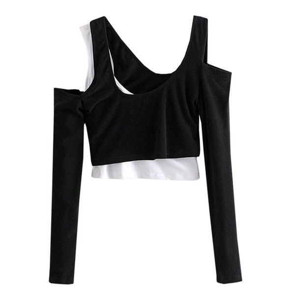 women's t-shirt seebeautiful knitted stitching short o neck long sleeve irregular contrast color fashion spring 2021 women m515, White
women's t-shirt seebeautiful knitted stitching short o neck long sleeve irregular contrast color fashion spring 2021 women m515, White