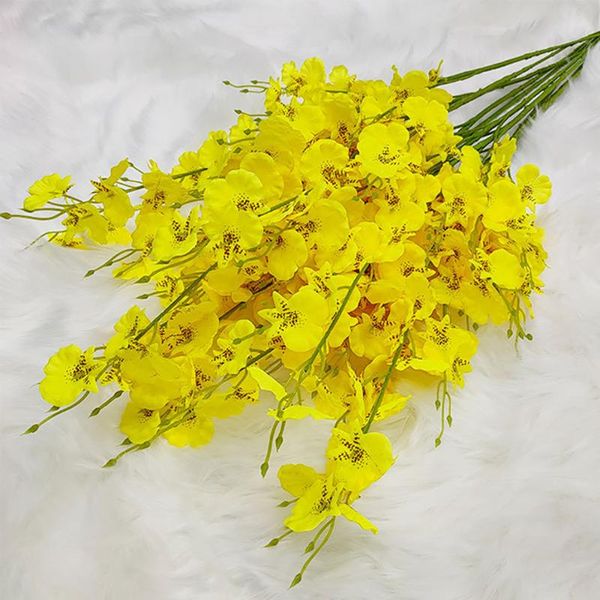 decorative flowers & wreaths 5 head artificial flower butterfly orchid dancing yellow oncidium silk plastic bouquet home decor
decorative flowers & wreaths 5 head artificial flower butterfly orchid dancing yellow oncidium silk plastic bouquet home decor