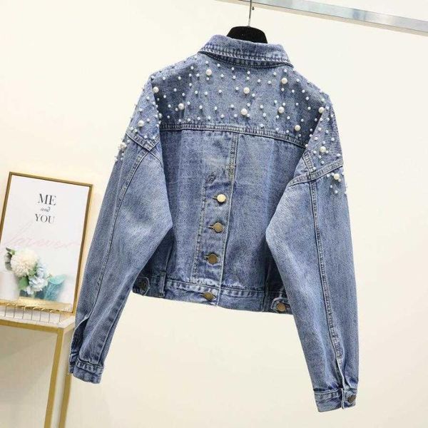 women's jackets icclek jxmyy 2021 autumn loose denim jacket with meat and thinness, short wild beaded jacke, Black;brown
women's jackets icclek jxmyy 2021 autumn loose denim jacket with meat and thinness, short wild beaded jacke, Black;brown