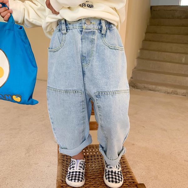 korean style autumn loose denim pants 1-6 years boys girls fashion wide lg jeans 210508, Blue
korean style autumn loose denim pants 1-6 years boys girls fashion wide lg jeans 210508, Blue
