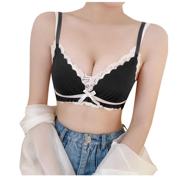 bras fashsiualy bowknot patchwork women 2021 fashion lovely lace bra without steel push up vest breathable underwear, Red;black
bras fashsiualy bowknot patchwork women 2021 fashion lovely lace bra without steel push up vest breathable underwear, Red;black