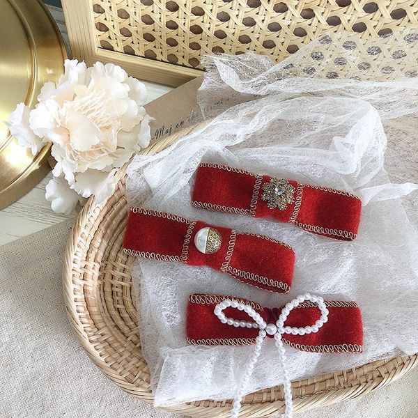 pcs women's fashion retro velvet bow hairpins girls christmas red hair clips crystal pearl accessories for hairpin1
pcs women's fashion retro velvet bow hairpins girls christmas red hair clips crystal pearl accessories for hairpin1