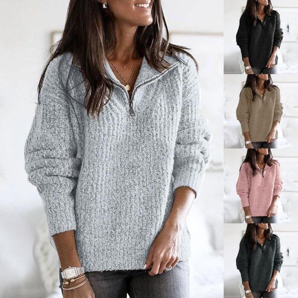 women's sweaters zipper collar knitted oversized sweater women autumn winter casual thick pullovers female loose white jumper pull femm, White;black
women's sweaters zipper collar knitted oversized sweater women autumn winter casual thick pullovers female loose white jumper pull femm, White;black