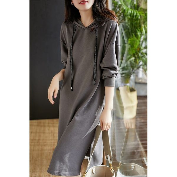 autumn hooded age reducing sweater women's loose dress spring small man looks thin, Black
autumn hooded age reducing sweater women's loose dress spring small man looks thin, Black