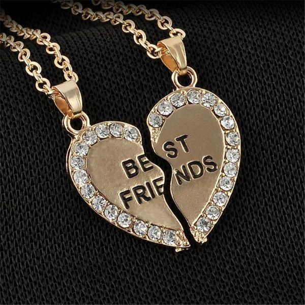 1pair rhinestone half love heart pendant friends necklace friendship gift initial letter for women men collares necklaces, Silver
1pair rhinestone half love heart pendant friends necklace friendship gift initial letter for women men collares necklaces, Silver
