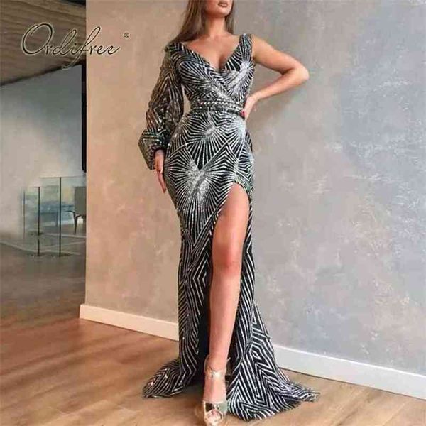 summer women long party dress sleeve off one shoulder black silver sequin evening maxi 210513, Black;gray
summer women long party dress sleeve off one shoulder black silver sequin evening maxi 210513, Black;gray