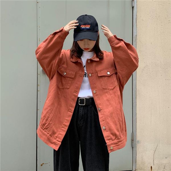women's jackets 2021 spring autumn purple women coat korean vintage port style tooling denim jacket female loose wild long sleeved top, Black;brown
women's jackets 2021 spring autumn purple women coat korean vintage port style tooling denim jacket female loose wild long sleeved top, Black;brown