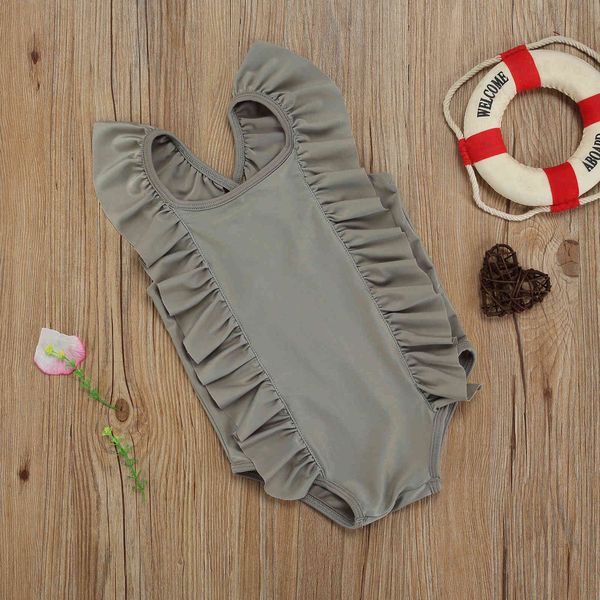 1-6y children kid girls swimsuit solid color ruffles swimwear toddler beachwear bathing suit 210515, Black
1-6y children kid girls swimsuit solid color ruffles swimwear toddler beachwear bathing suit 210515, Black