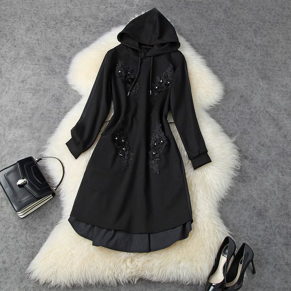 casual dresses fall autumn long sleeve hooded collar black 3d flowers applique beaded mid-calf sweatshirt dress elegant lsp1511289 u4qn, Black;gray
casual dresses fall autumn long sleeve hooded collar black 3d flowers applique beaded mid-calf sweatshirt dress elegant lsp1511289 u4qn, Black;gray