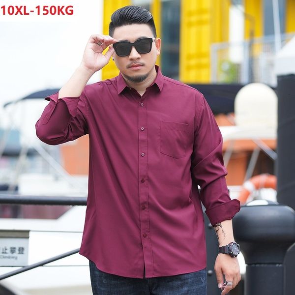 men's casual shirts autumn men shirt long sleeve soft large size 8xl 9xl 10xl loose business fashion purple red navy blue pmnf, White;black
men's casual shirts autumn men shirt long sleeve soft large size 8xl 9xl 10xl loose business fashion purple red navy blue pmnf, White;black