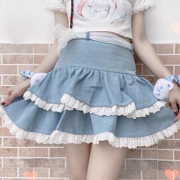skirts casual japanese kawaii mini women bandage lace sweet cute female fluffy pretty princess lolita summer 2021, Black
skirts casual japanese kawaii mini women bandage lace sweet cute female fluffy pretty princess lolita summer 2021, Black