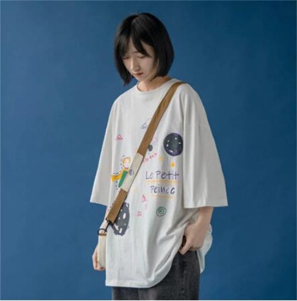 2021 the little prince print t shirt summer women short sleeves t-shirts o neck le petit peinec printed students shirts, Black
2021 the little prince print t shirt summer women short sleeves t-shirts o neck le petit peinec printed students shirts, Black