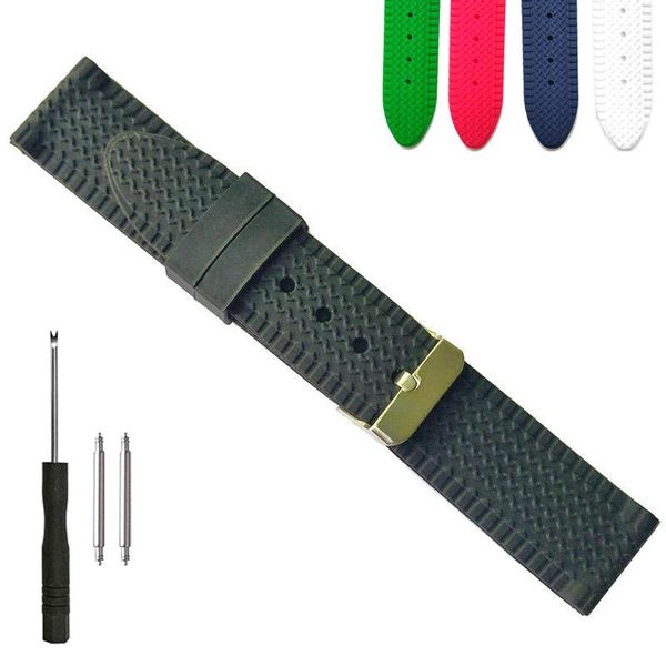 watch bands 22mm silicone rubber band tire track soft silicon strap casual sports diver watches black white red green, Black;brown
watch bands 22mm silicone rubber band tire track soft silicon strap casual sports diver watches black white red green, Black;brown