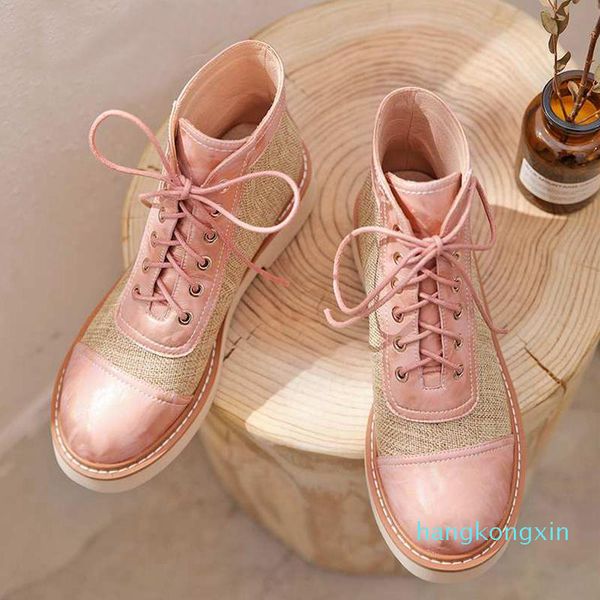 boots zapatos de mujer winter shoes women's ankle cow leather mixed colors lace up bottes femme, Black
boots zapatos de mujer winter shoes women's ankle cow leather mixed colors lace up bottes femme, Black