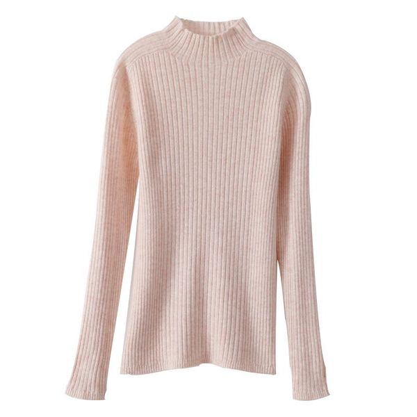 women's sweaters 2021 half high neck sweater female elastic slim cotton cashmere bottom solid color, White;black
women's sweaters 2021 half high neck sweater female elastic slim cotton cashmere bottom solid color, White;black